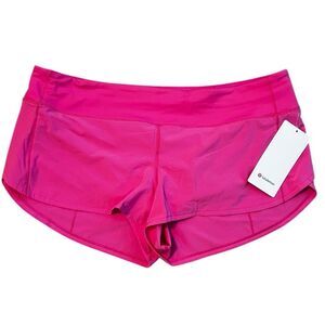 Lululemon Speed Up LR Low Rise Short 2.5" Lined SNCP Sonic Pink Size 14 NWT